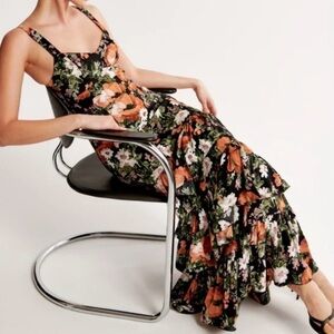 Floral Black Maxi Dress
